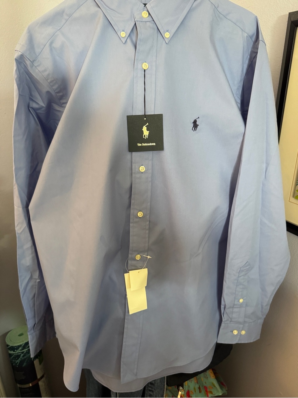 Polo by Ralph Lauren Light Blue Button-Down Shirt with Embroidered Pony 16-34/35